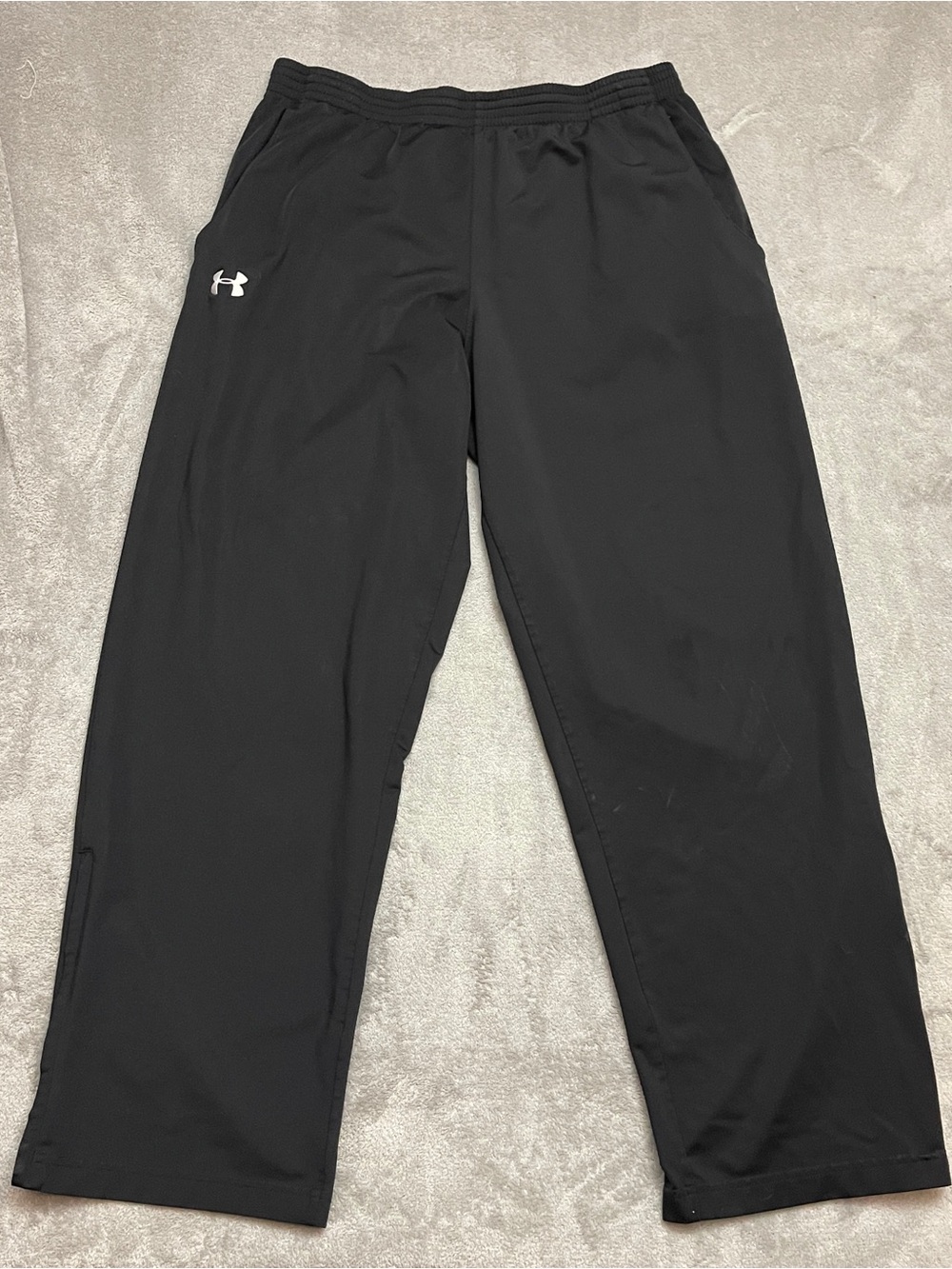 Under Armour All Season Gear Track Pants Men’s Size Medium Black Ankle Zip XL